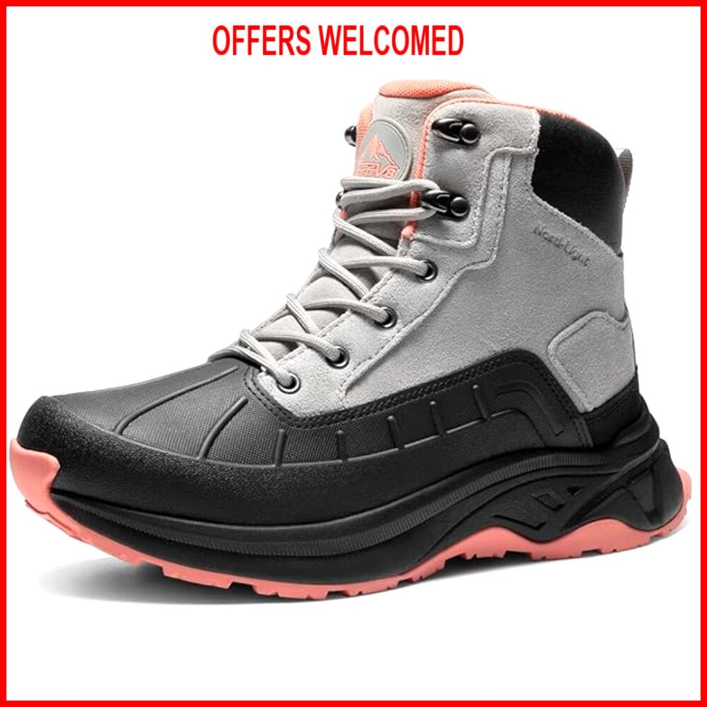 Waterproof Hiking Boots For Women, Soft Suede Upper, Non-Slip Outsole